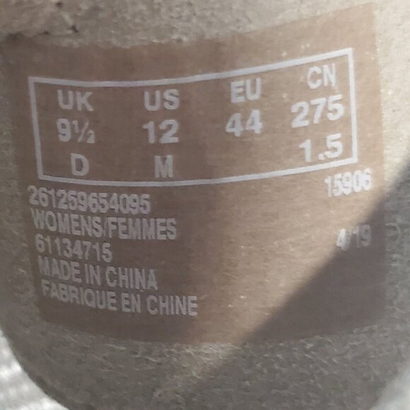 CLARKS Cloud Steppers Womens Sandal Sz 12/44 Gray Stretch Strap Sling Back - Picture 8 of 10